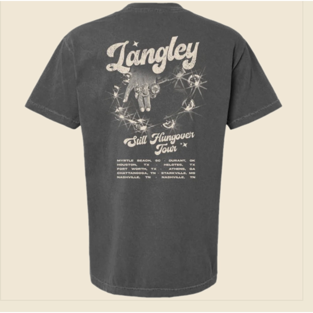 Ella Langley Still Hungover Fall Tour Graphite Concert T-Shirt Unisex Small NEW - Picture 4 of 8